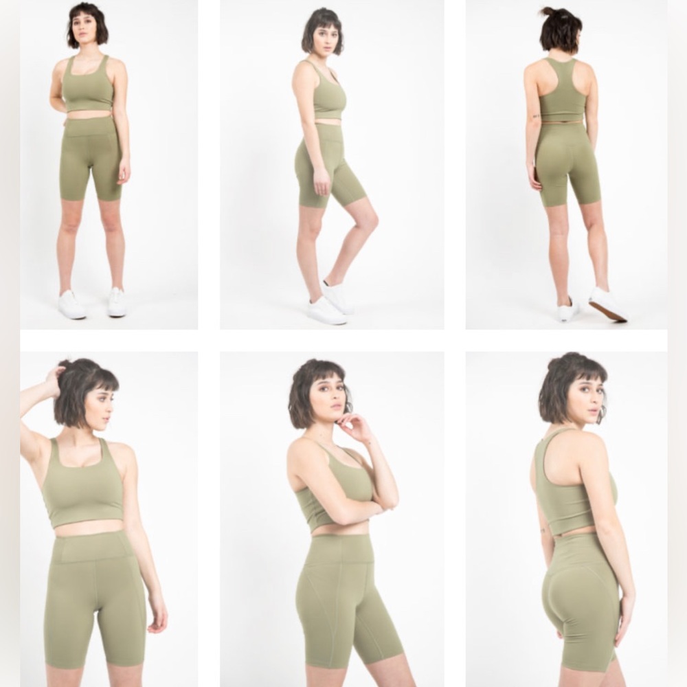 girlfriend collective - high rise bike shorts L